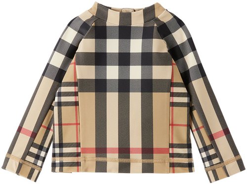 Burberry Beige Check Swim Shirt - Arch Beige Ip Chk Ca - 8064710