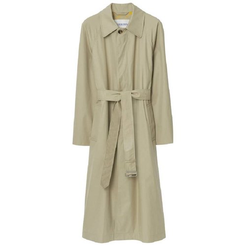 Burberry Bradford Car Coat Gabardine Long Coat - Tortoise/Two Tone - 8077868