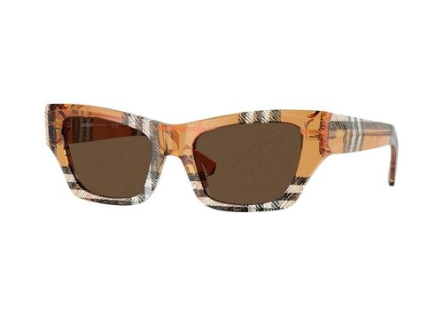 Burberry CatEye Sunglasses - Check Sand (Be_4441U_414673_52Mm)