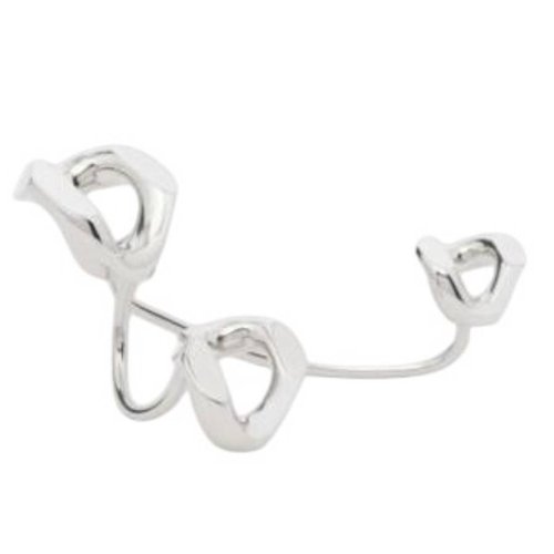 Burberry Chain Link Palladium-Plated Trio Ring - 8053250 X