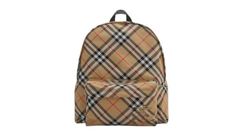 Burberry Check Backpack Backpack - Sand