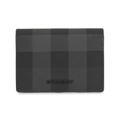 Burberry Check Card Holder - Charcoal