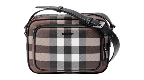 Burberry Check Crossbody Bag - Dark Birch Brown