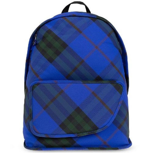 Burberry Check Large Shield Backpack - Blue - 8080612 X