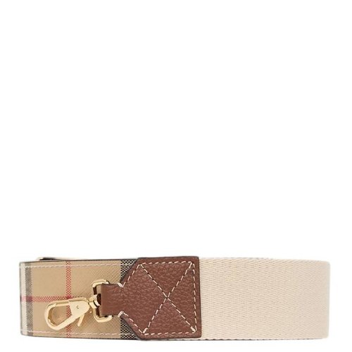 Burberry Check Logo Panelled Bag Strap - Gold Tone - 8062319 6.0000X6.0000X2.0000
