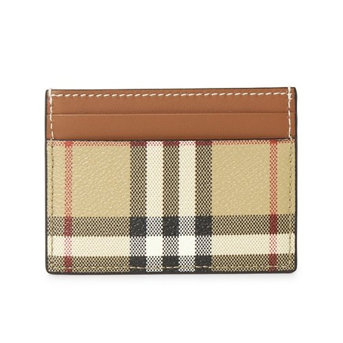Burberry Check Sandon Card Holder - Beige