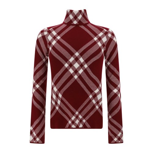 Burberry Check Wool Blend Turtleneck - 8077463
