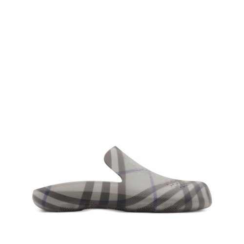 Burberry Checked-Lining Stingray Rubber Clogs - Blue - 8088959