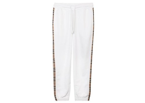 Burberry CheckStripe Track Pants - White