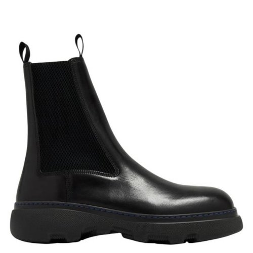 Burberry Creeper Leather Chelsea Boots - Black - 8076670