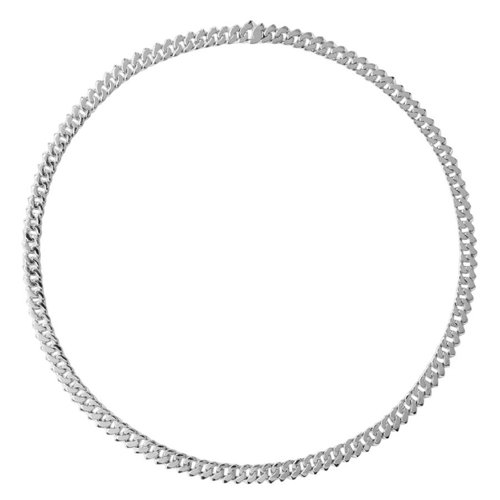 Burberry Cuban Chain Thorn Detail Necklace - Silver Tone - 8086330