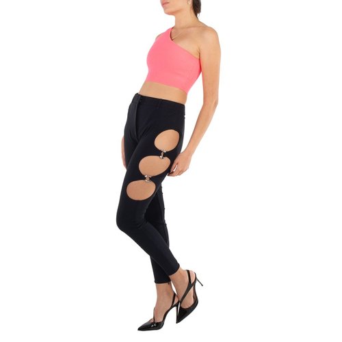 Burberry Cut Out Hook And Bar Leggings - Black - 8054735