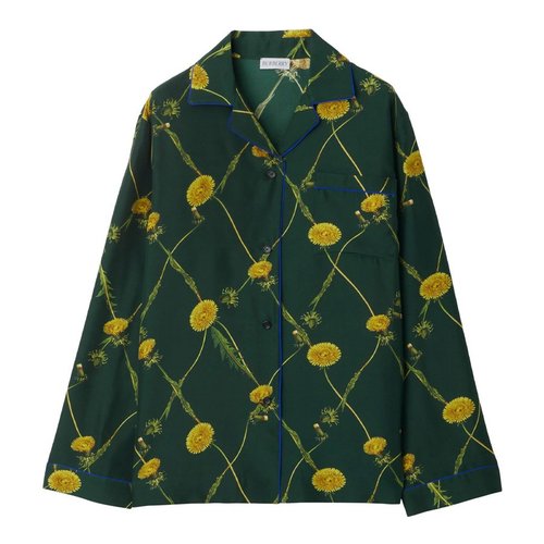 Burberry Dandelion-Print Silk Pyjama Shirt - 8082988