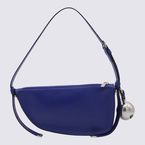 Burberry Dark Shield Leather Shoulder Bag - Blue - 8078857_B7320