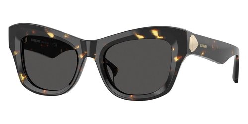 Burberry Dark Cat Eye Ladies Sunglasses BE4442U 410687 51 - Grey/Yellow - BE4442U 410687 51