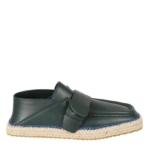 Burberry Deck Low Top Leather Espadrilles - Blue - 8090143