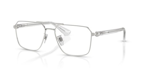 Burberry Demo Navigator Eyeglasses BE1395D 1005 56 - Silver Tone - BE1395D 1005 56