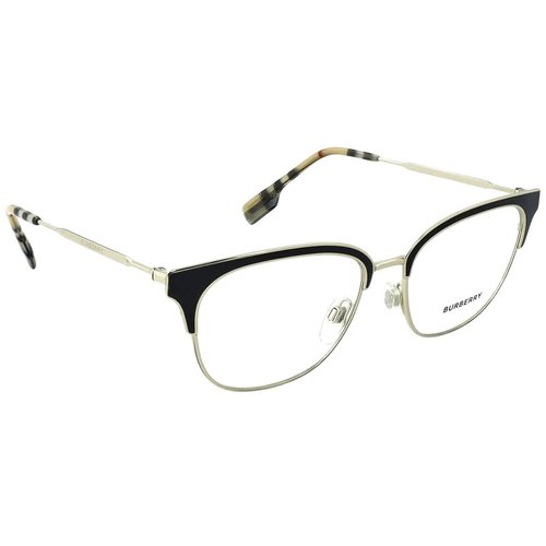 Burberry Demo Square Ladies Eyeglasses BE1334 1109 52 - Black - BE1334 1109 52