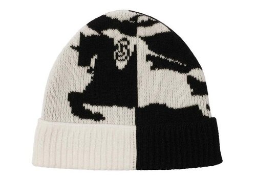 Burberry Ekd Cashmere Blend Beanie - Beige/Black - 10944_BK01
