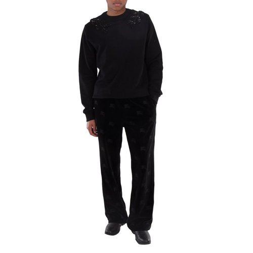 Burberry EKD Crystal Long Sleeve Sweatshirt - Black/Blue - 8064390