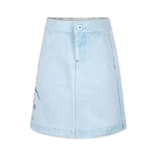 Burberry EKD Denim Cotton Skirt - Blue - 8092400