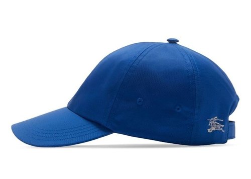 Burberry EKD Logo Embroidered Baseball Cap - Blue - 8077024