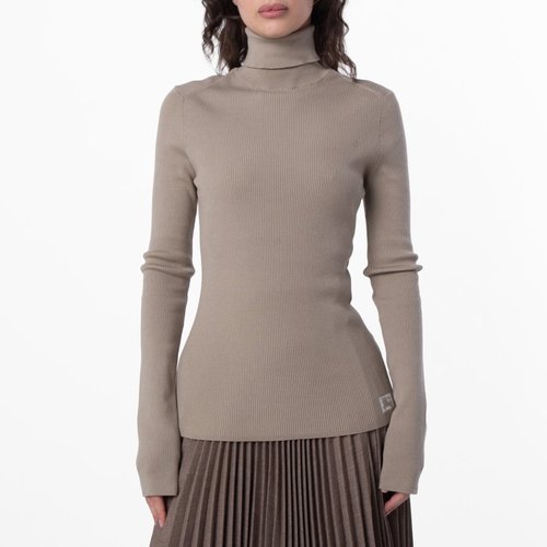 Burberry EKD Wool Blend Rollneck Sweater - Green - 8077593