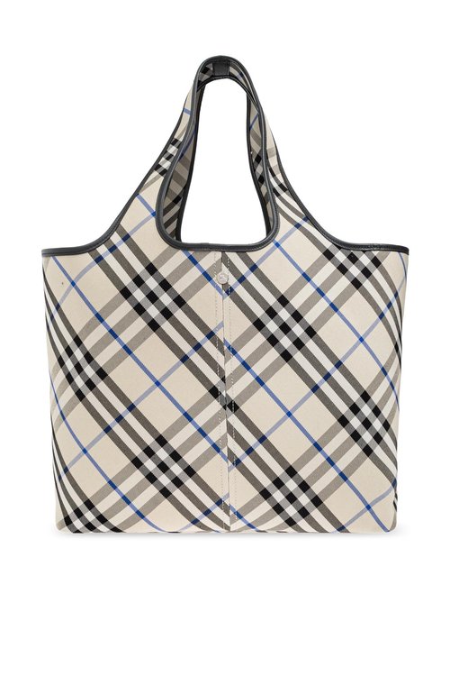 Burberry Embroidered Canvas Shopping Bag - Multi-Color - 8105768_B9629