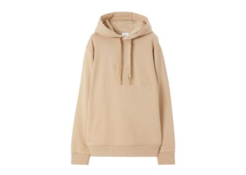 Burberry Embroidered EKD Cotton Hoodie - Soft Fawn - 80727461