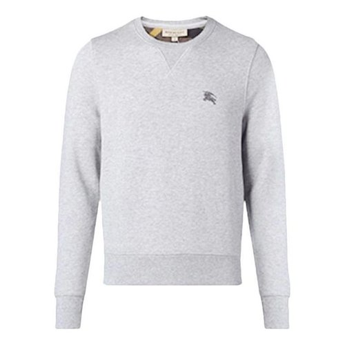 Burberry Embroidered Horse Riding Round Neck Pullover Gray - Grey - 39297581