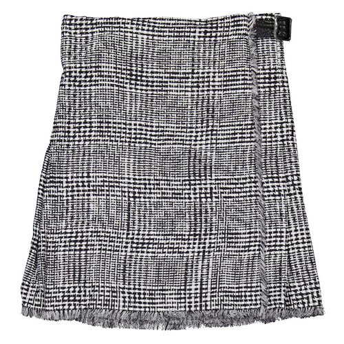 Burberry Embroidered Houndstooth Skirt - Silver Tone/Tortoise - 8083009