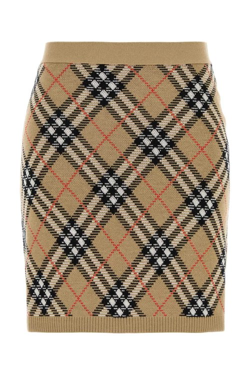 Burberry Embroidered Wool Blend Mini Skirt - 8110604_C1309