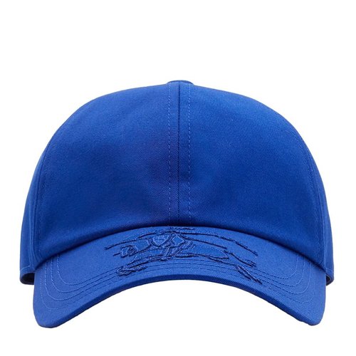 Burberry Equestrian Knight Cotton Blend Baseball Cap - Blue - 8085729