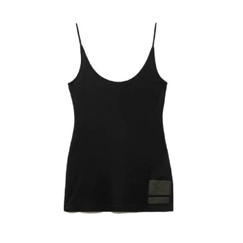 Burberry Equestrian Knight Logo Plain Woven Tank Top - Black/Blue - 8072707