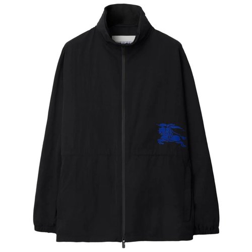 Burberry Equestrian Knight Motif Jacket - Black/Blue - 8089331