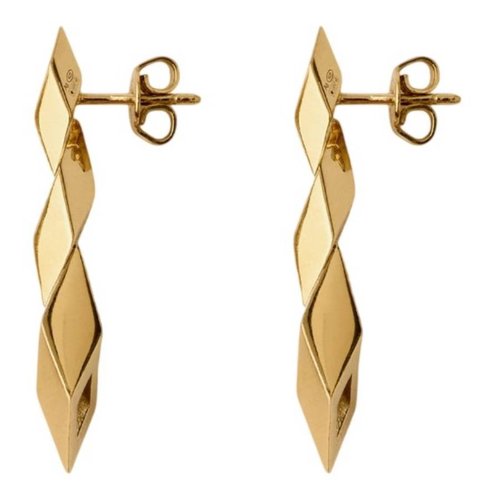 Burberry Gold-Plated Hollow Drop Earrings - Gold Tone/Silver Tone - 8085314