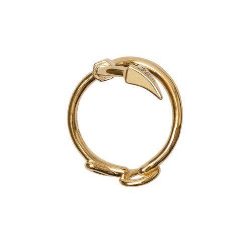 Burberry Gold-plated Hook Pave Ring - Gold Tone/Silver Tone - 8079688