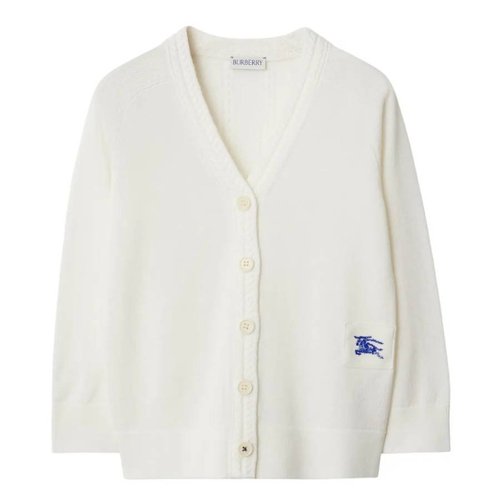 Burberry Graham EKD V-Neck Cardigan - Blue/White - 8073051