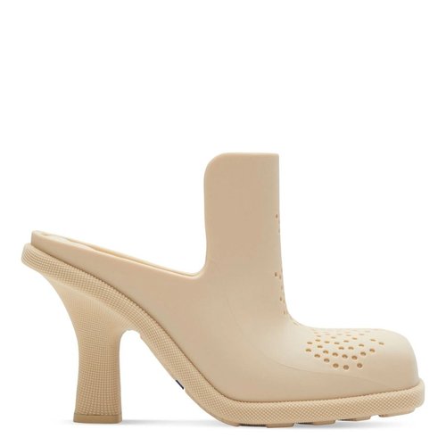 Burberry Highland Equestrian Knight Square-Toe Mules - Blue - 8080345