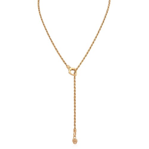 Burberry Hollow Cuban Chain Necklace - Gold Tone/Silver Tone - 8085312