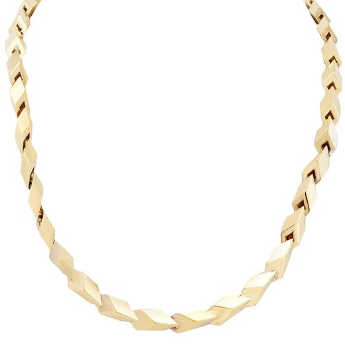 Burberry Hollow Cuban Link Necklace - Gold Tone - 8074831