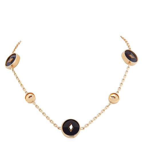 Burberry Hollow Onyx Gold-Tone Necklace - Black/Gold Tone - 8085291