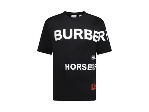 Burberry Horseferry Cotton T-Shirt - Black - 8084331