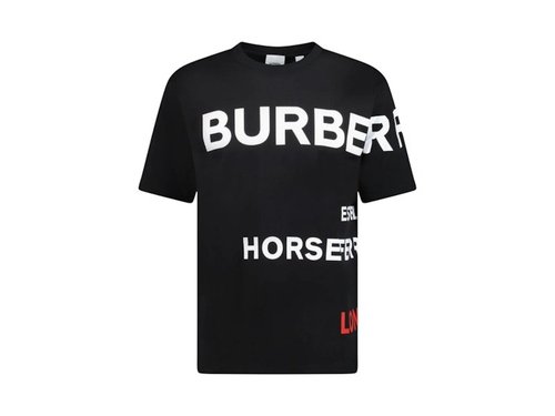 Burberry Horseferry Print Cotton T-Shirt - Black - 8084331