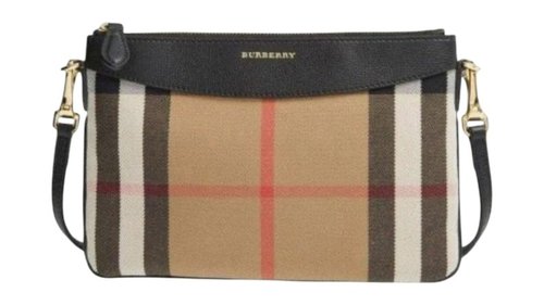 Burberry House Check Peyton Crossbody Bag - Black