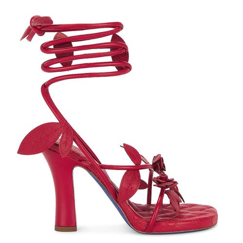 Burberry Ivy Flora Heeled Wrap Sandals - Blue/Pink/Red - 8085609