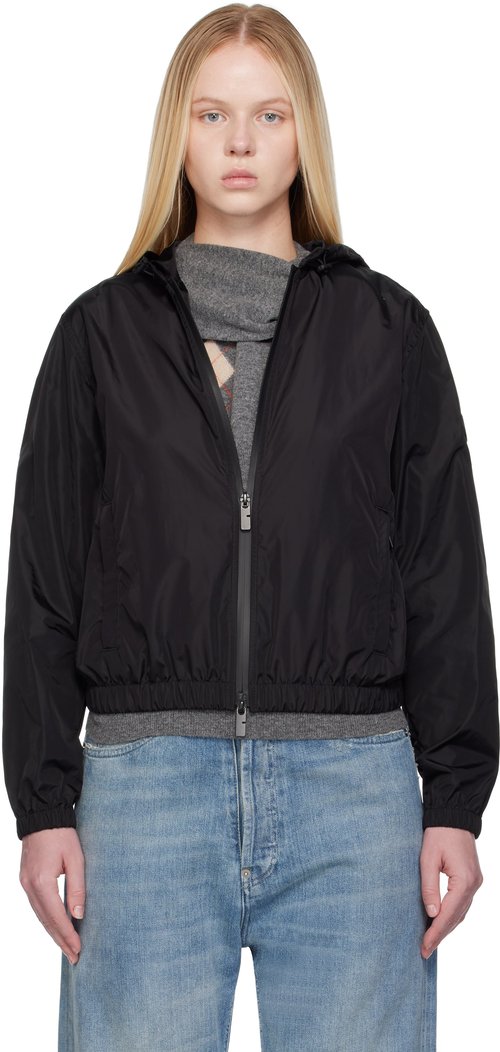 Burberry Knight Stamp Nylon Jacket - Black - 8113647
