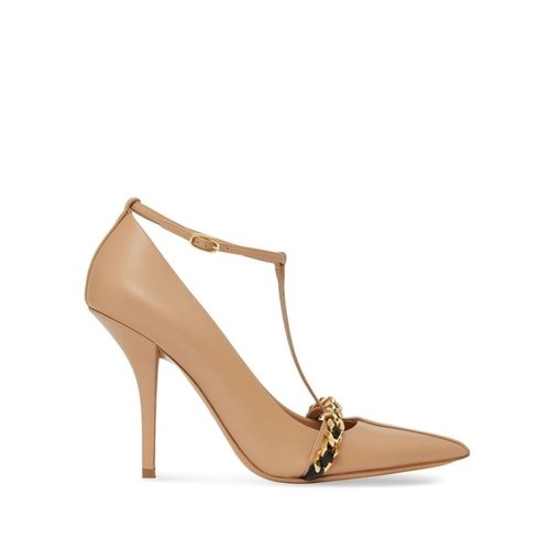 Burberry Ladies Cool Chain Leather Pointed High - Beige - 8063192