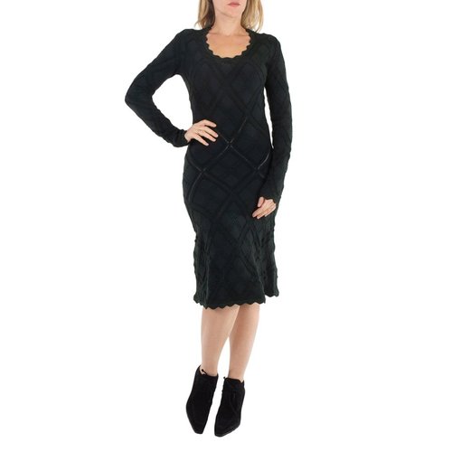 Burberry Ladies Vine Aran Long-Sleeve Knitted Dress - 8084712