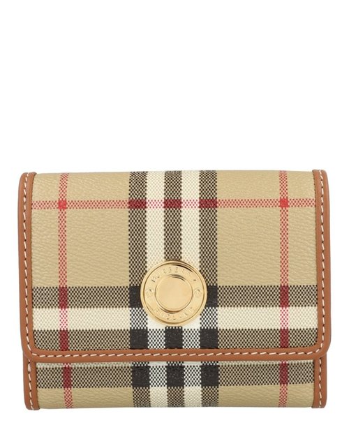Burberry Lancaster Check Trifold Wallet - Archive Beige